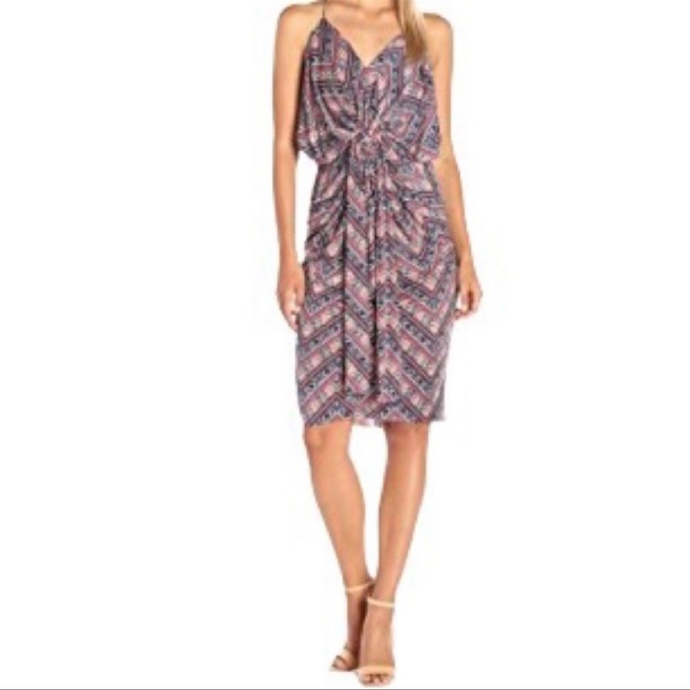 MISA LOS ANGELES Domino tie front dress